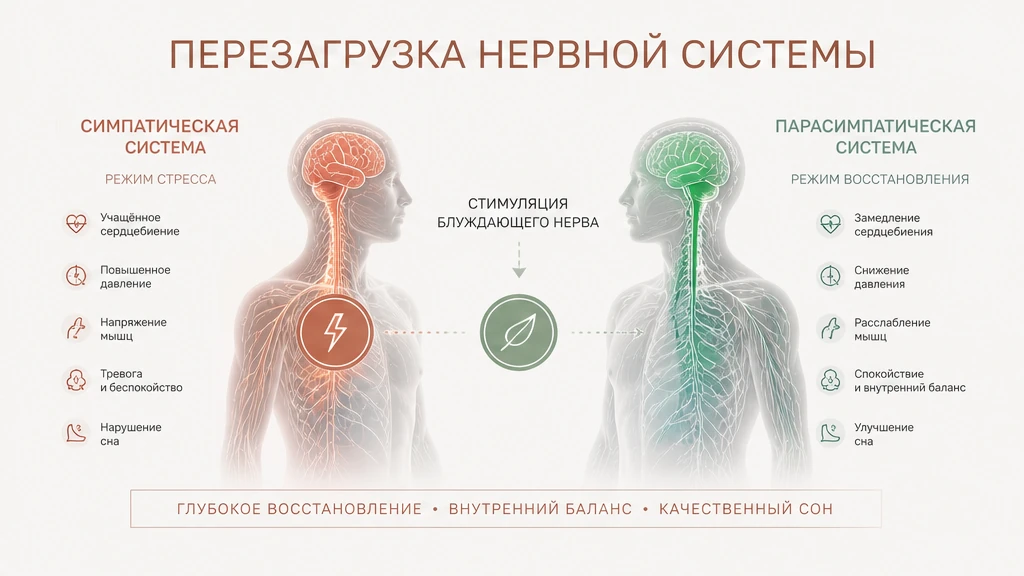 Нейробиология дистресса: симпатика, кортизол, мышечный панцирь и десинхроноз сна