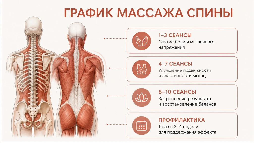Мышечная память и ноцицепторы: почему эффект разового массажа спины держится 24–48 часов