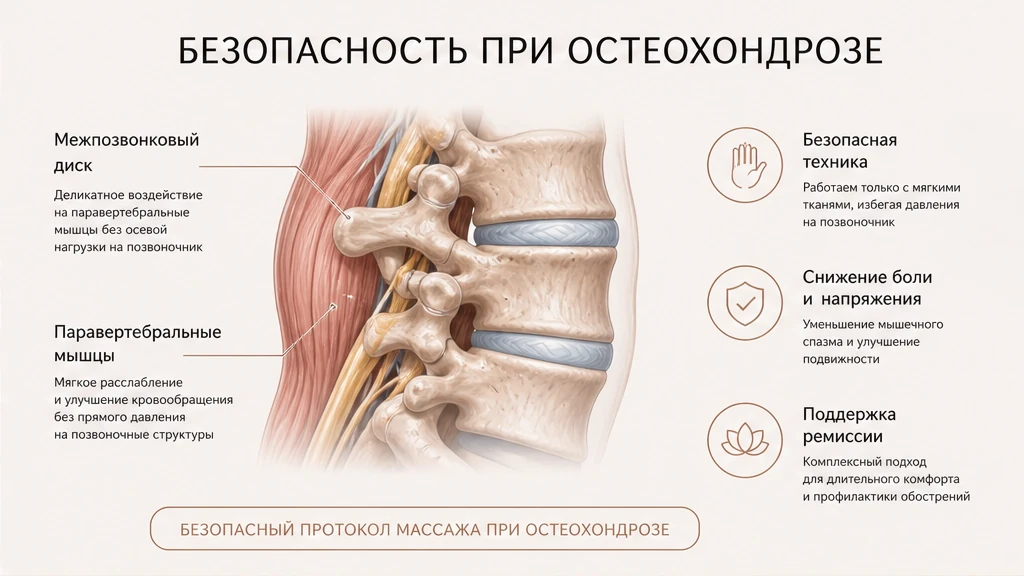 Патоморфология ПДС: дегидратация пульпозного ядра и спазм паравертебральных мышц
