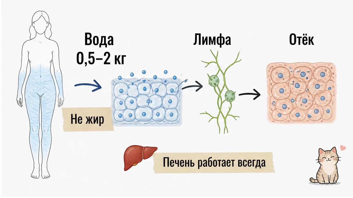 Разбор мифа: шлаки в рекламе SPA это лишняя вода и отёк, не детокс органов за сеанс