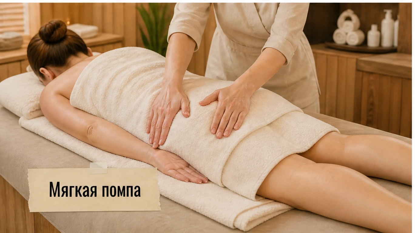 Фитобочка 42–45 градусов: тело в пару, голова снаружи, затем лимфодренаж в студии
